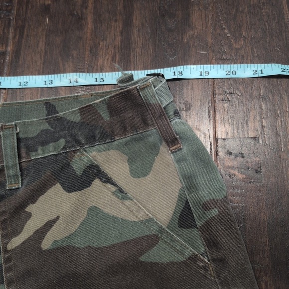 Vintage Camouflage Cargo Pants Mens 36x31 Distressed Military Work Adjustable - Picture 9 of 12